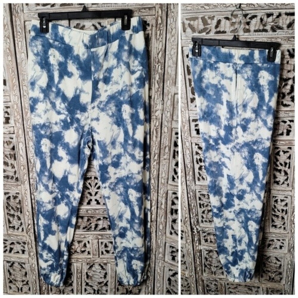 True Craft Blue Tie Dye Joggers with Pockets Womens Size Large